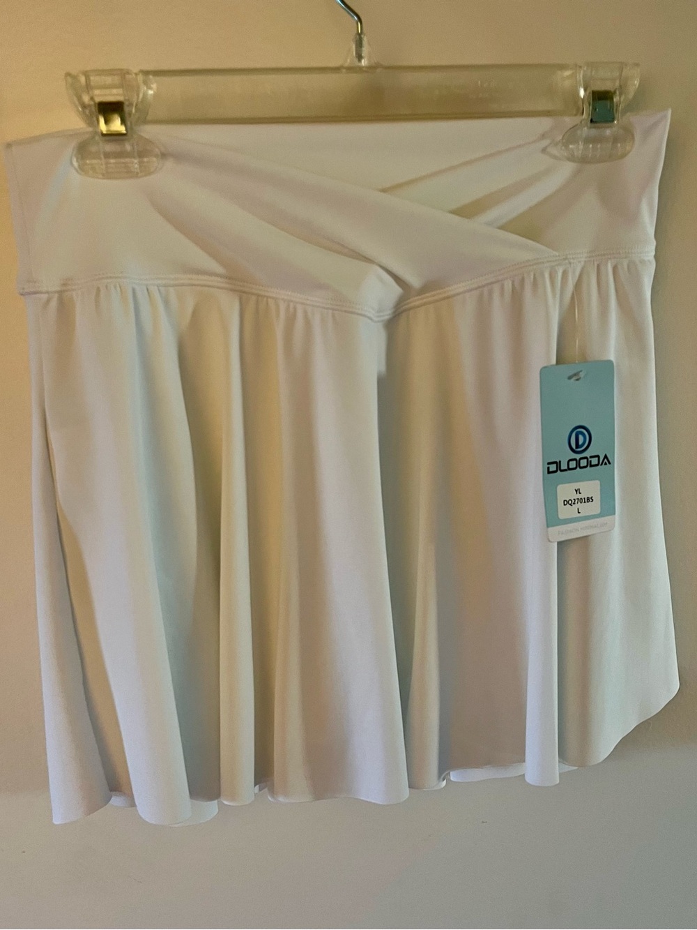 White Cross-Over Waist Skort